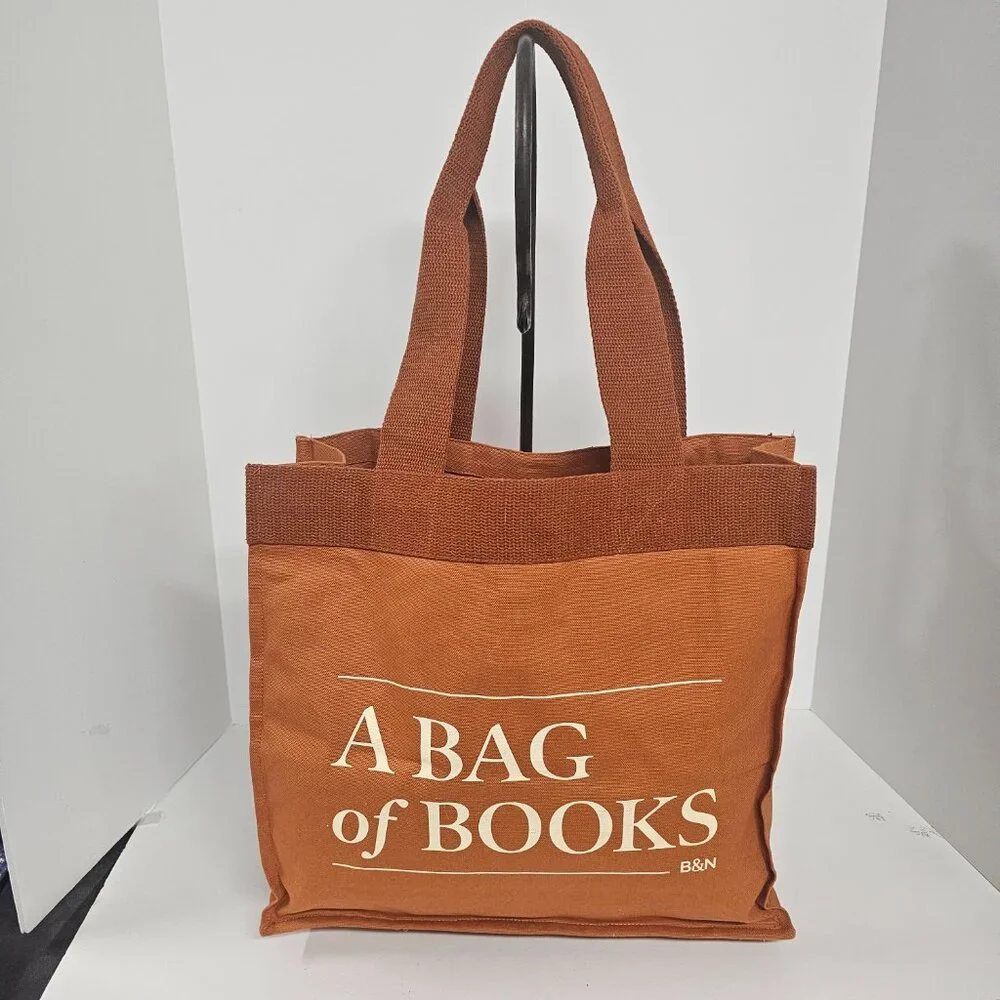 Barnes & Noble Tote Bag Rust Canvas Academia Books School